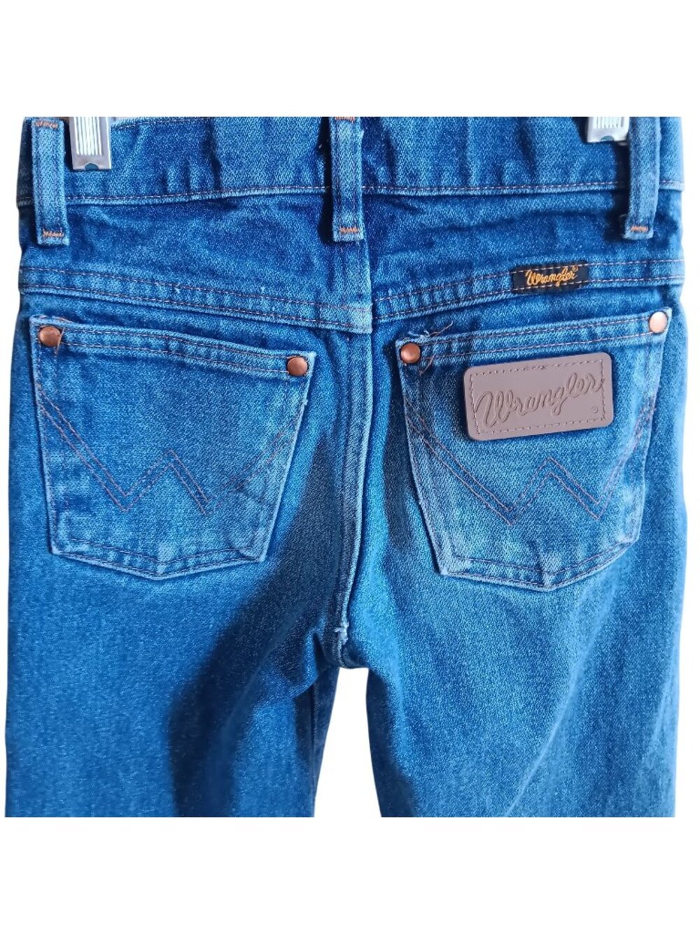 Boys 8 Jeans Wrangler Vintage Blue Denim Slim Fit Kids Adjustable Waist Cotton